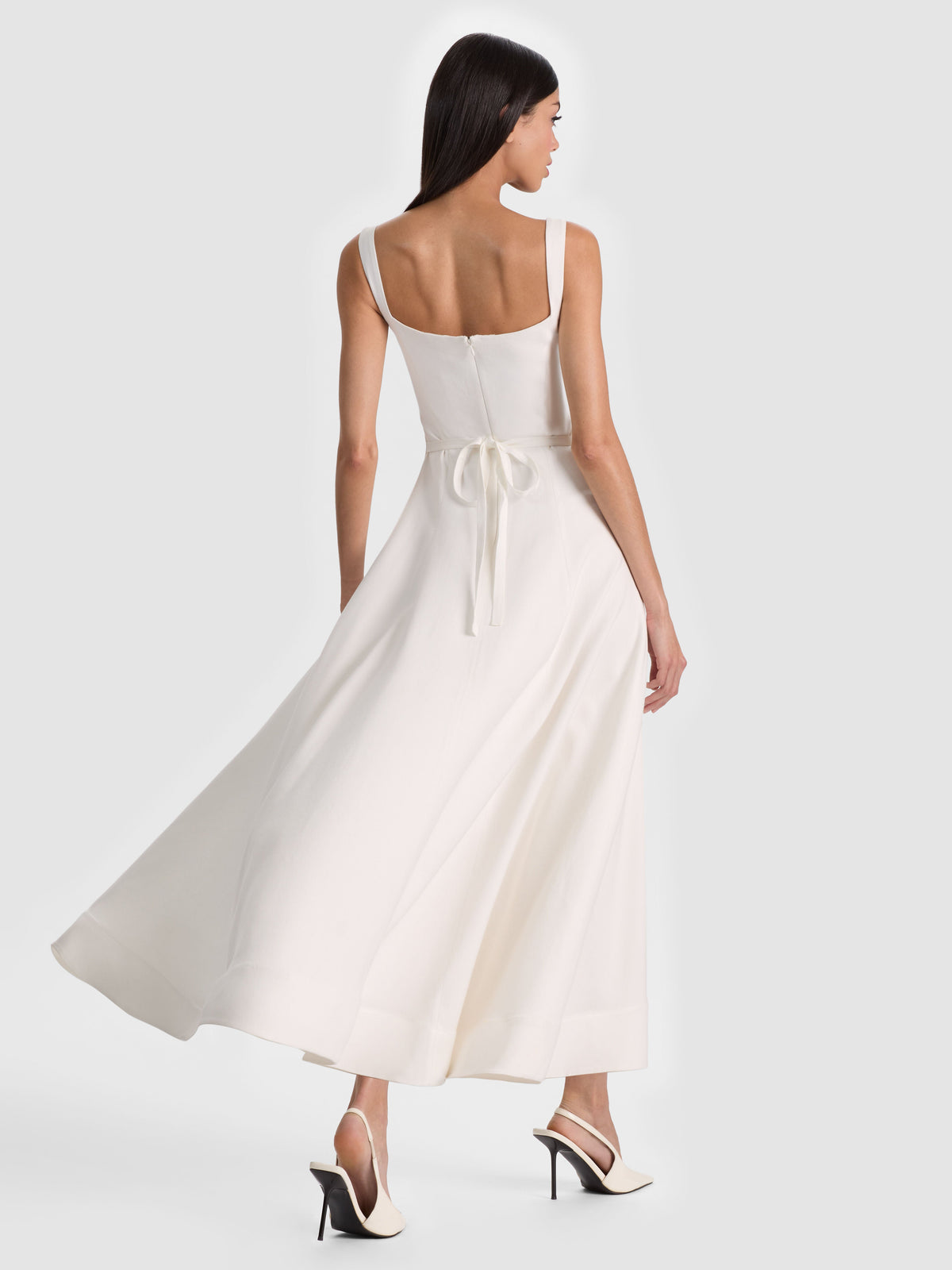 POLLY FLARED MIDI DRESS-ALICE + OLIVIA