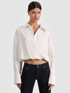 TOBIE CINCHED BUTTON DOWN-ALICE + OLIVIA