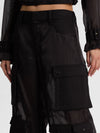 OLYMPIA SHEER COMBO CARGO PANT-Black-ALICE + OLIVIA