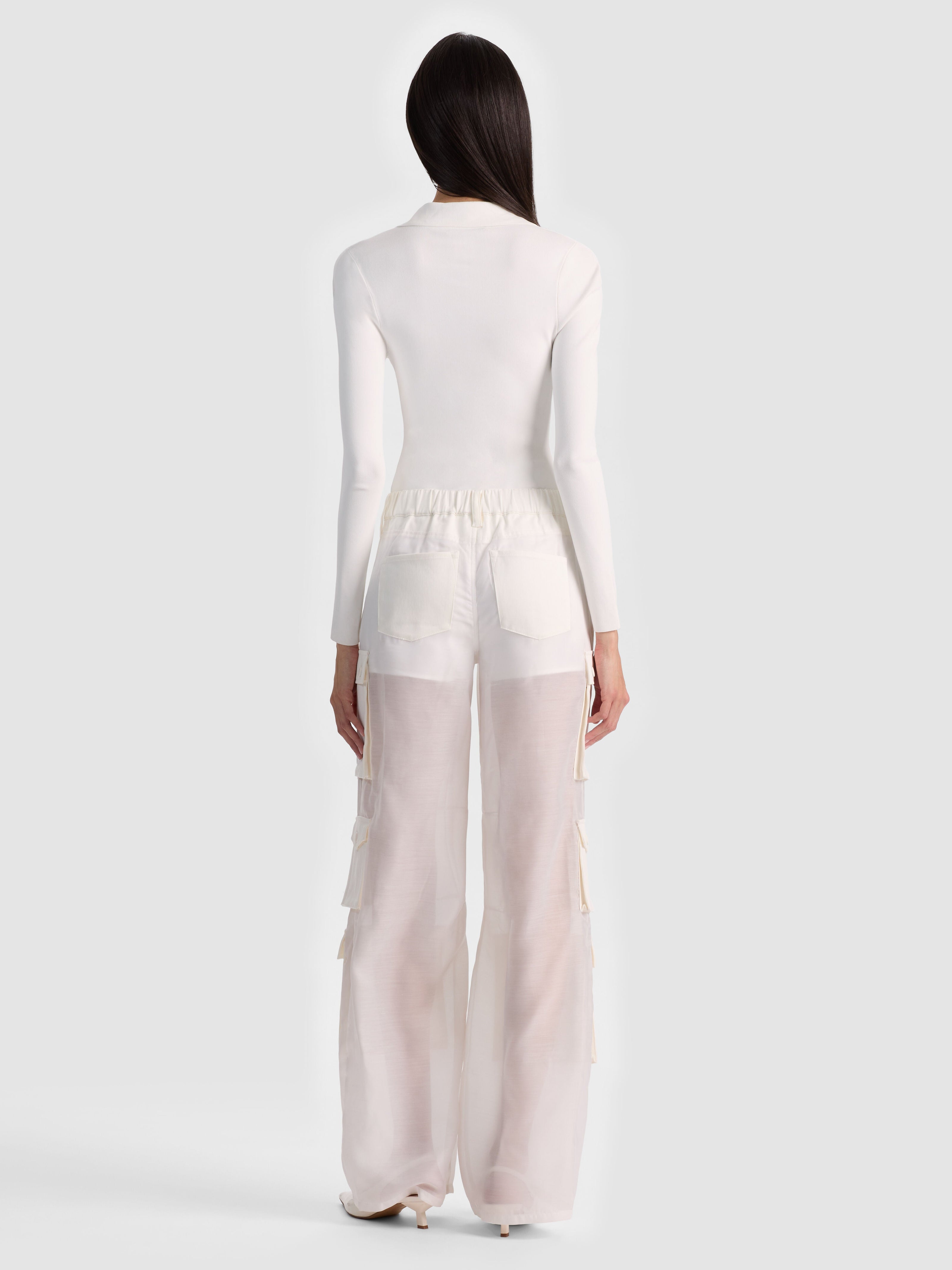 OLYMPIA SHEER COMBO CARGO PANT-ALICE + OLIVIA