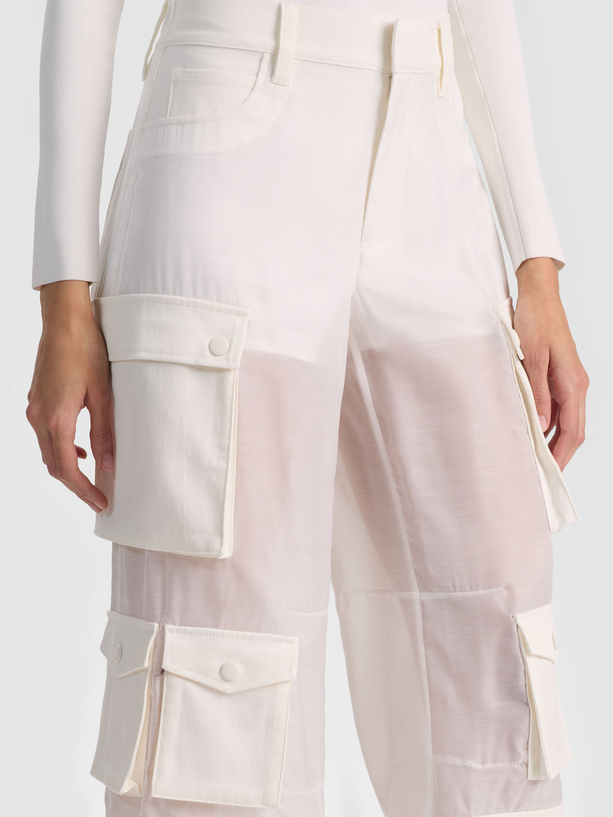 OLYMPIA SHEER COMBO CARGO PANT-ALICE + OLIVIA