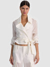 KEITH SHEER COMBO CROPPED TRENCH-ALICE + OLIVIA