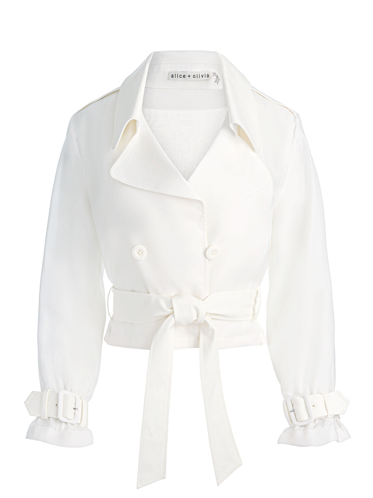 KEITH SHEER COMBO CROPPED TRENCH-ALICE + OLIVIA