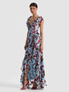 KRISTEN RUFFLE WRAP MAXI DRESS-ALICE + OLIVIA