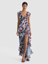 KRISTEN RUFFLE WRAP MAXI DRESS-ALICE + OLIVIA