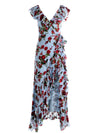 KRISTEN RUFFLE WRAP MAXI DRESS-ALICE + OLIVIA