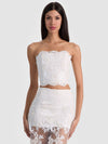 CERESI EMBELLISHED LACE BANDEAU TOP-ALICE + OLIVIA