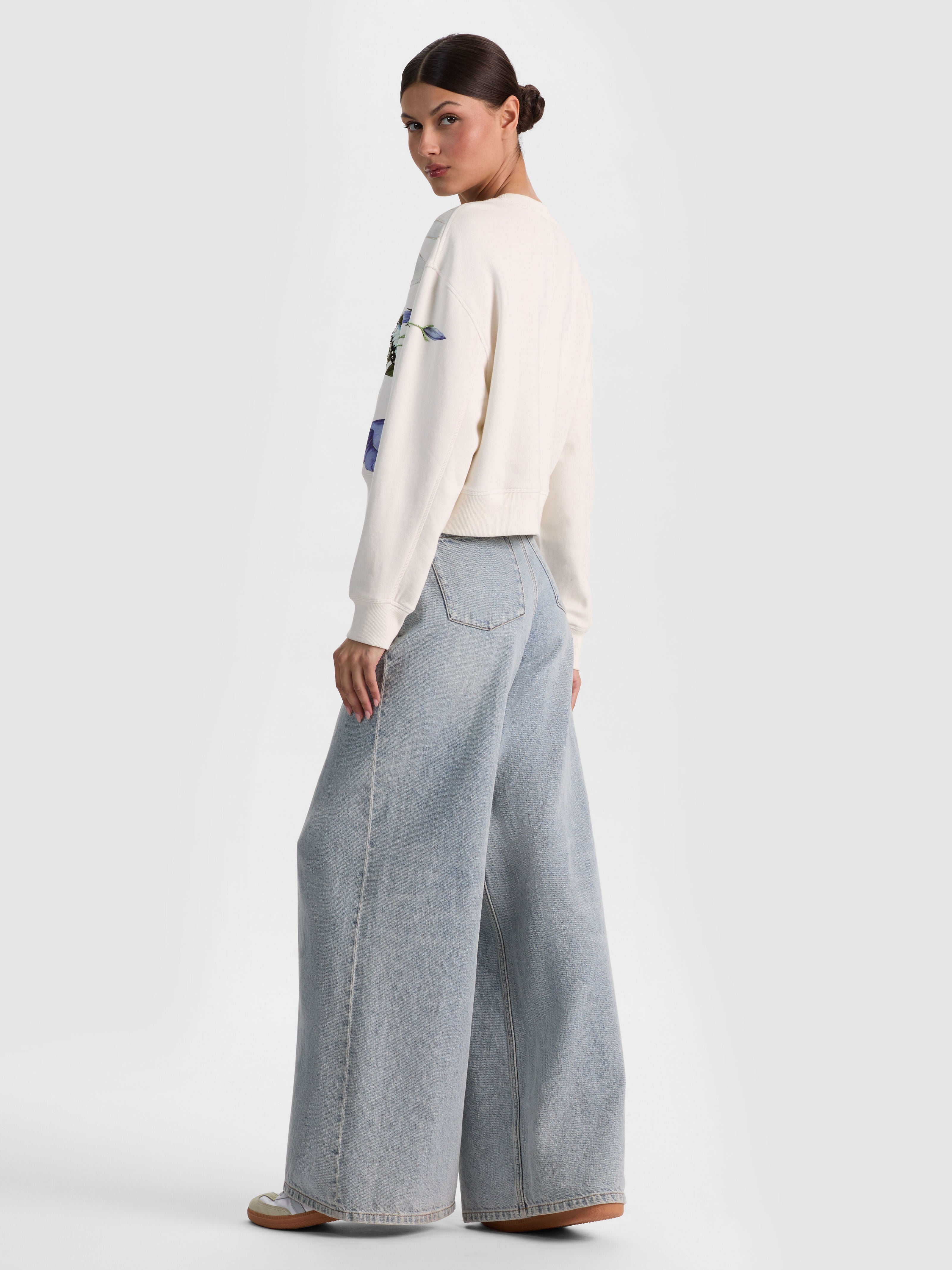 RUSSELL EMBELLISHED CREWNECK SWEATSHIRT-ALICE + OLIVIA