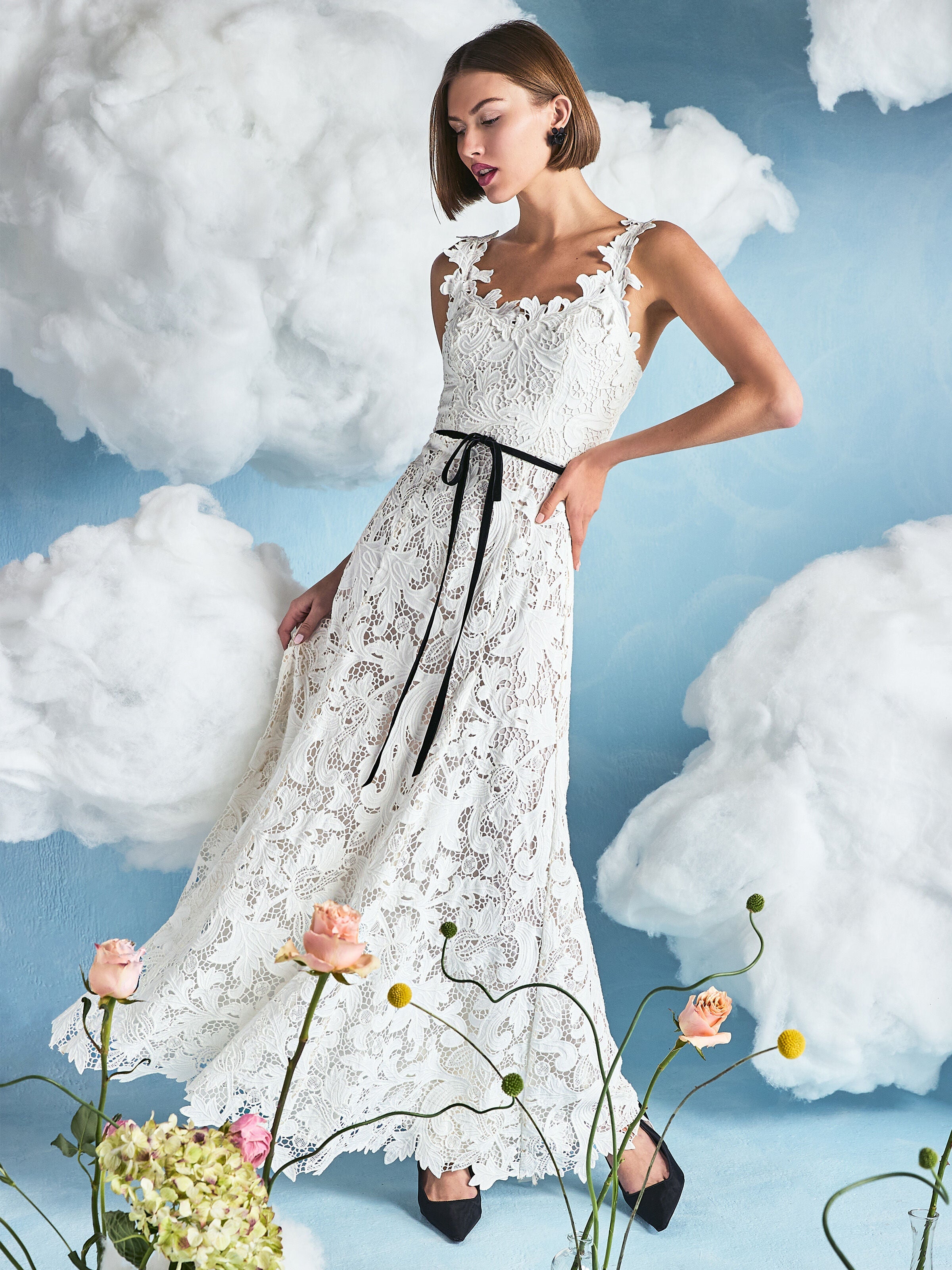 CALLA LACE MAXI DRESS-ALICE + OLIVIA