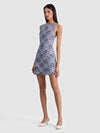 EVA MINI DRESS-OFF WHITE/TWILIGHT BLUE MULTI-ALICE + OLIVIA