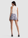 HERA HIGH RISE SHORT-OFF WHITE/TWILIGHT BLUE MULTI-ALICE + OLIVIA