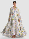 ROYA MAXI CAPE-TWISTING VINES OFF WHITE-ALICE + OLIVIA