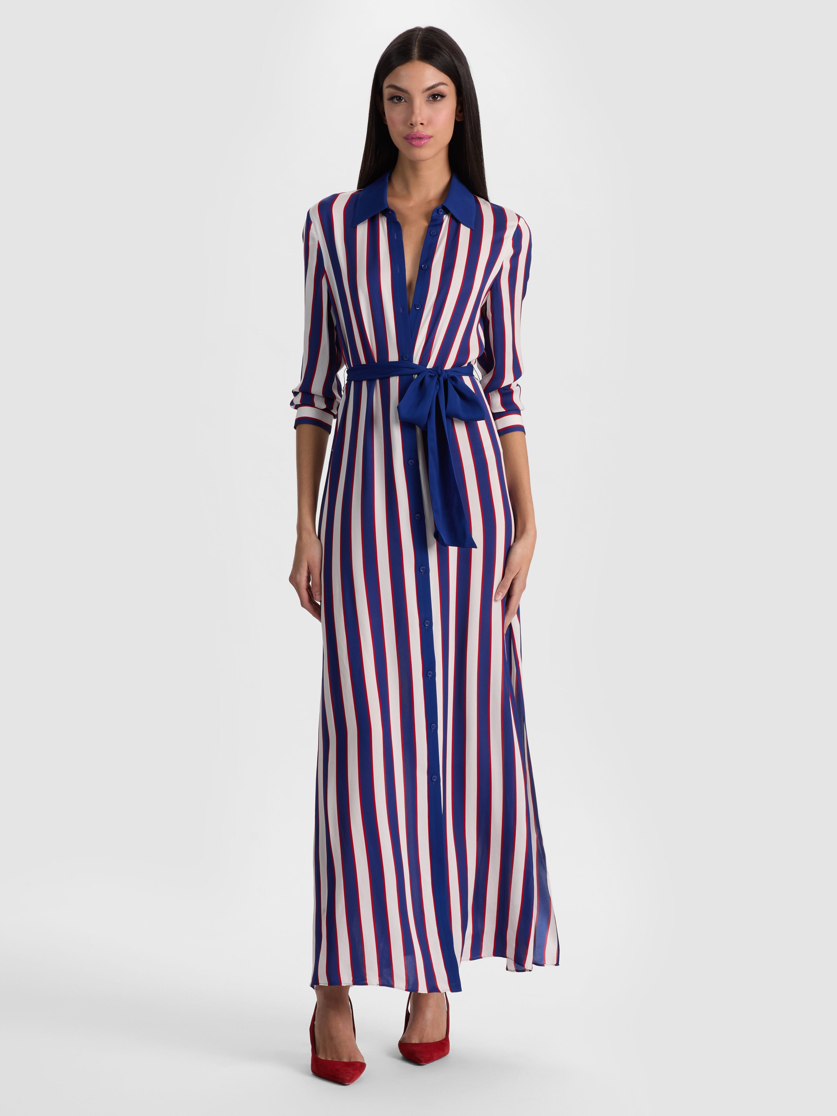 CHASSIDY MAXI SHIRT DRESS-ALICE + OLIVIA