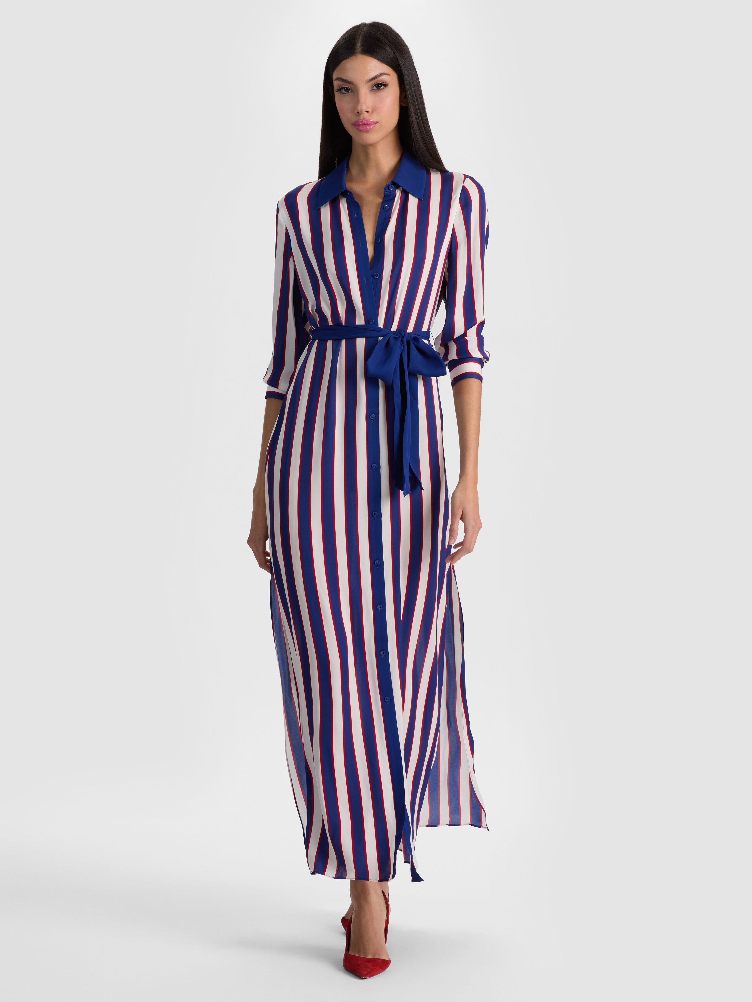 CHASSIDY MAXI SHIRT DRESS-ALICE + OLIVIA
