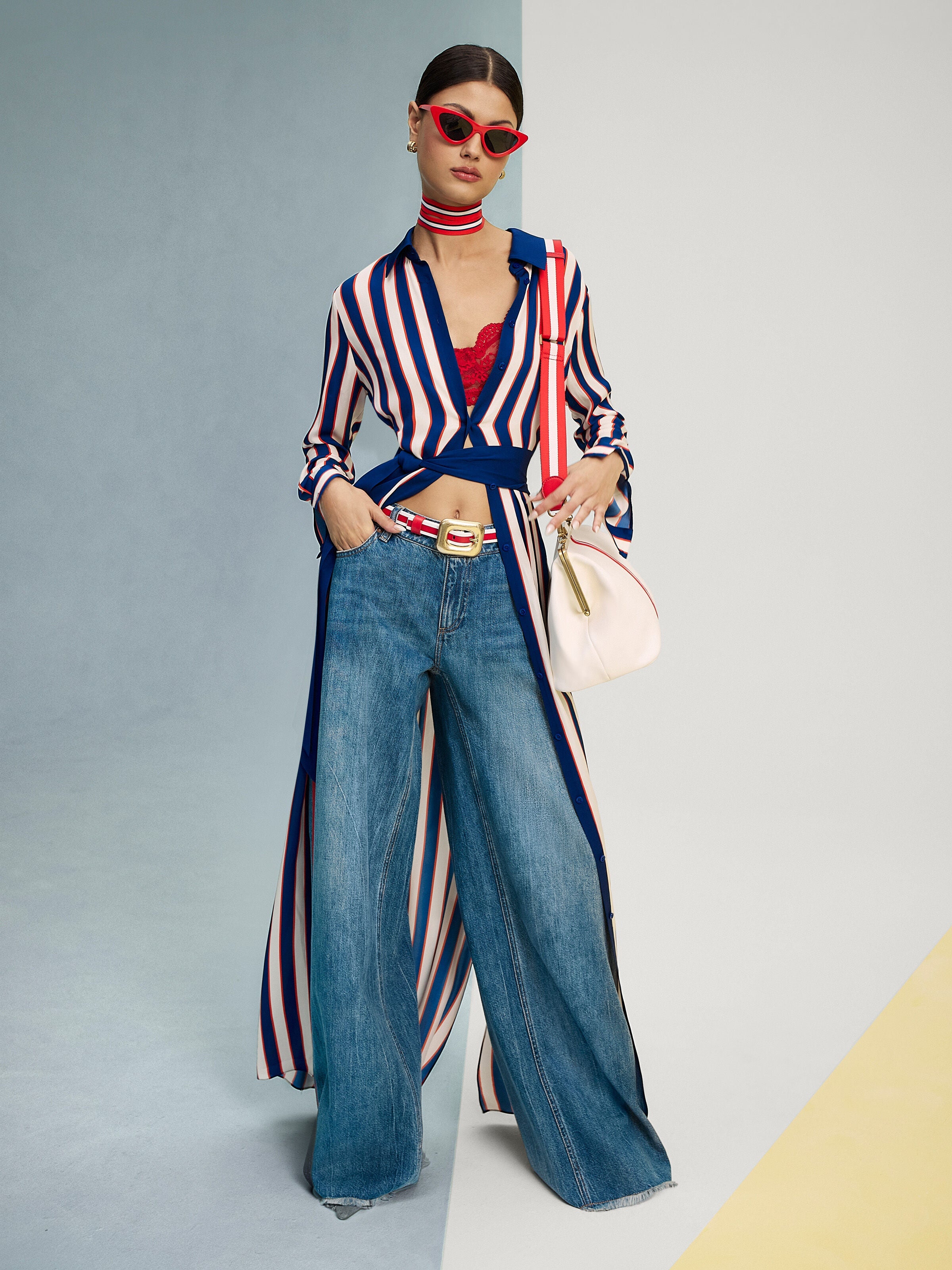 CHASSIDY MAXI SHIRT DRESS-ALICE + OLIVIA