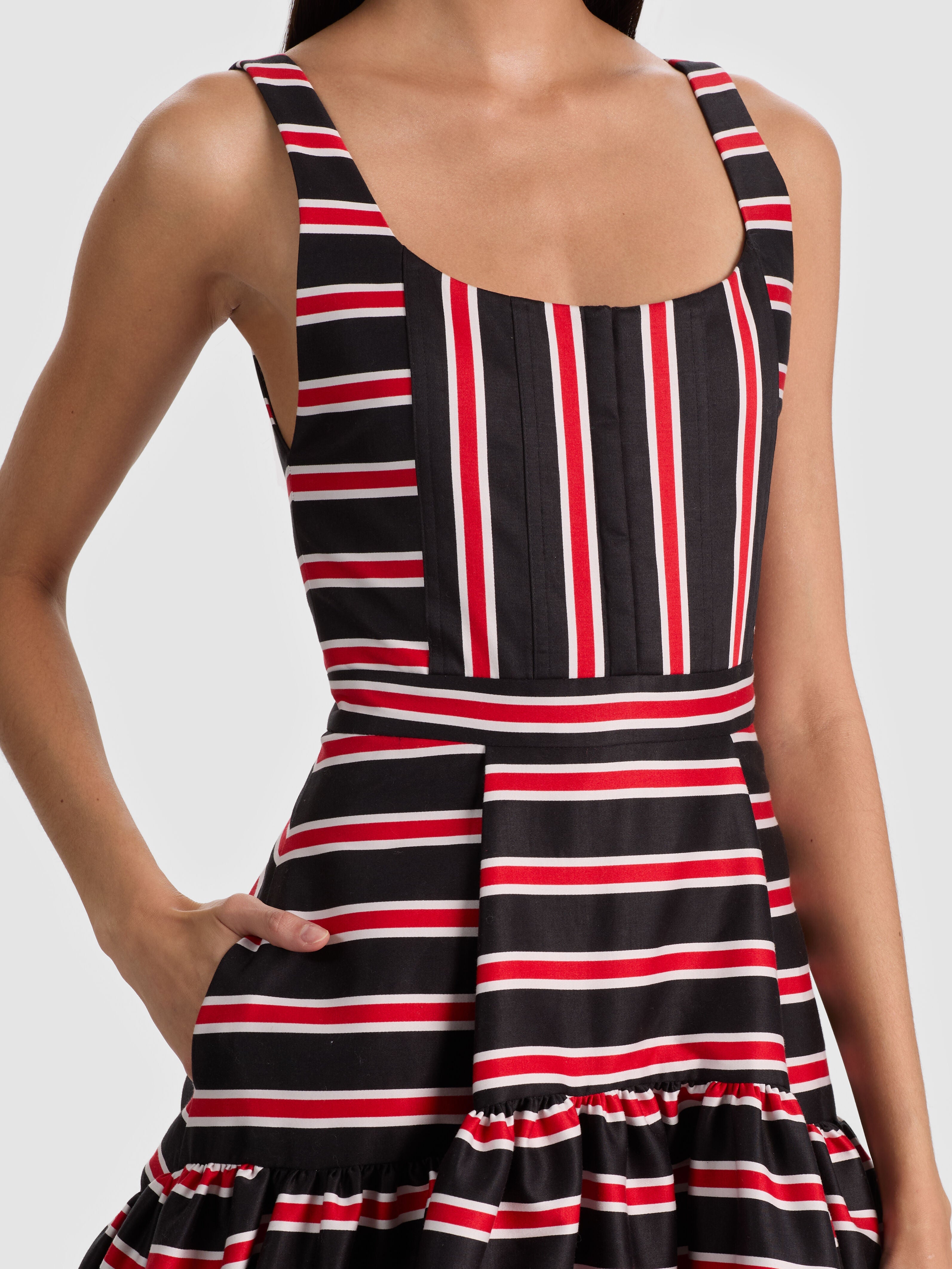 DIANA STRUCTURED MIDI DRESS-ALICE + OLIVIA