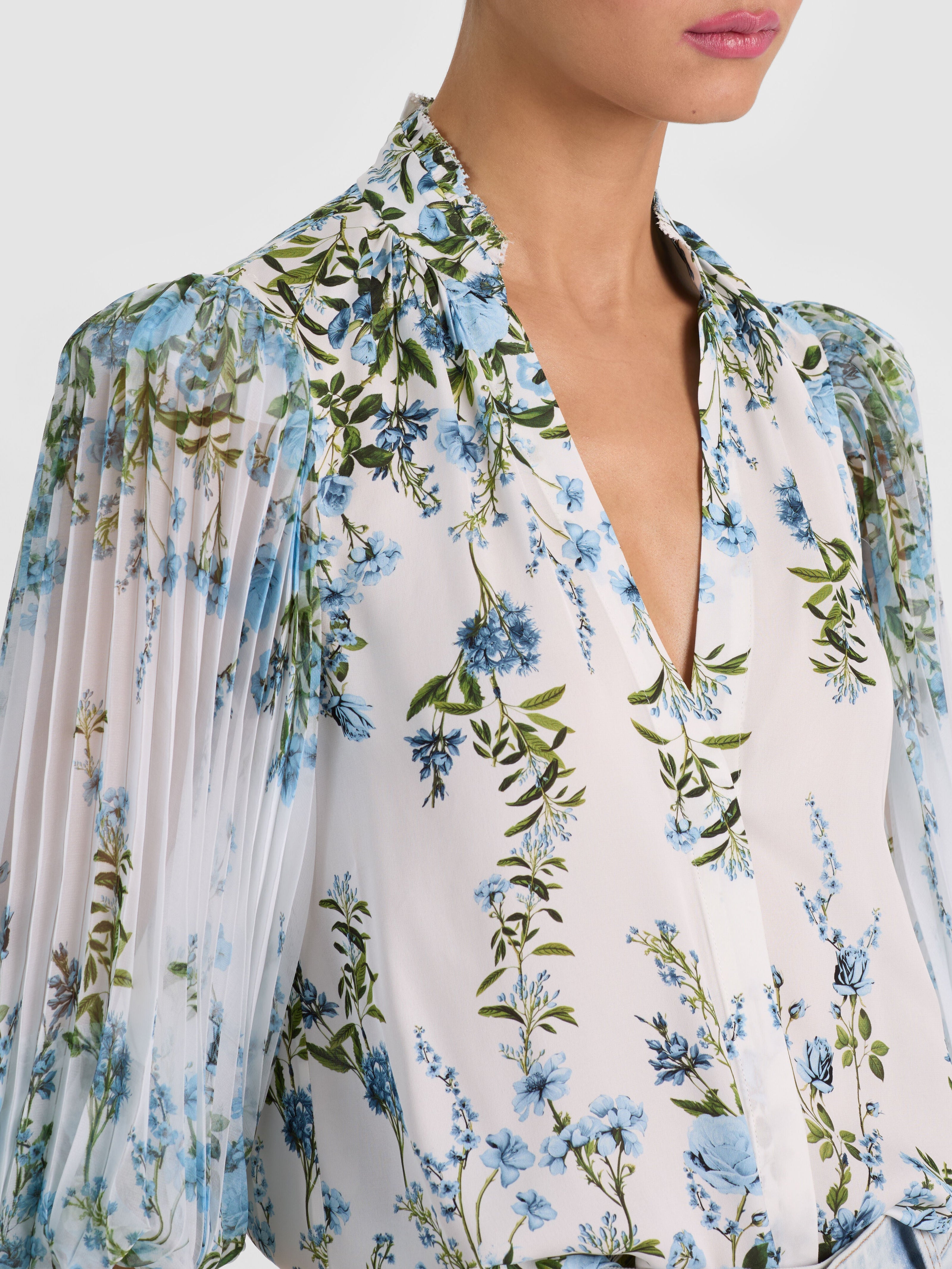 ILAN BUTTON DOWN BLOUSE-ALICE + OLIVIA