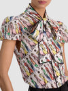 JEANNIE STACEFACE SILK BLOUSE-ALICE + OLIVIA
