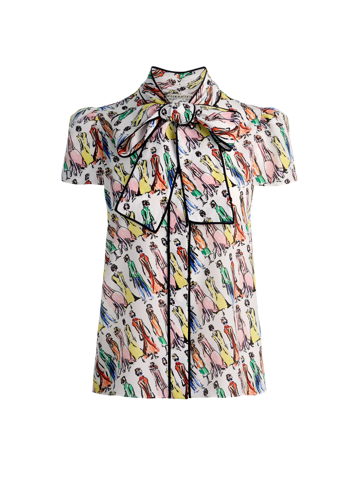 JEANNIE STACEFACE SILK BLOUSE - LUXE STACE