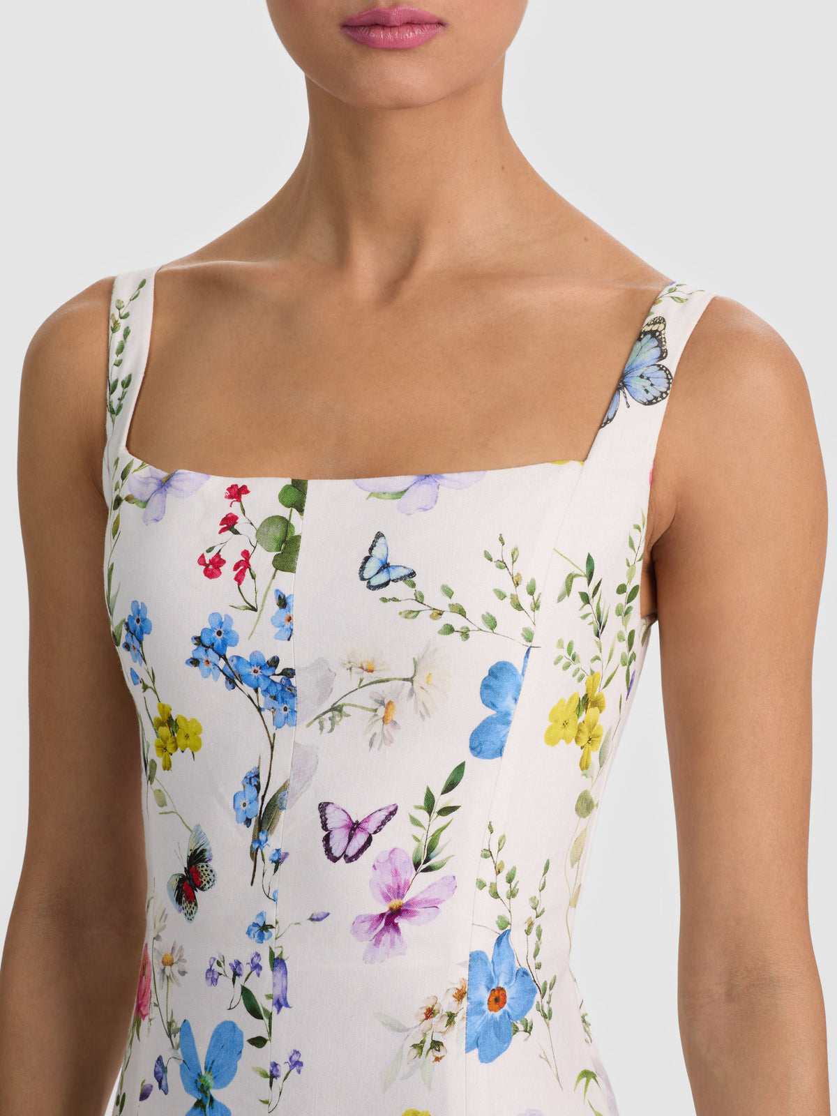 POLLY FLARED MIDI DRESS-ALICE + OLIVIA