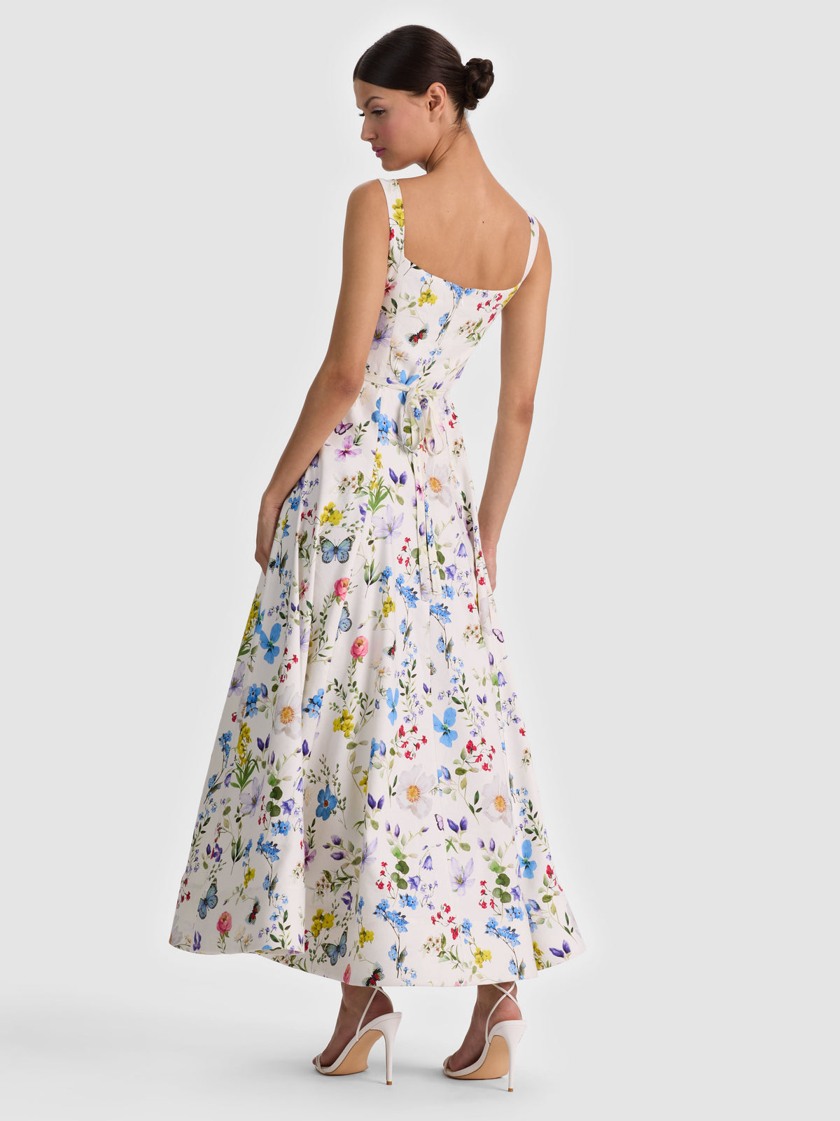 POLLY FLARED MIDI DRESS-ALICE + OLIVIA