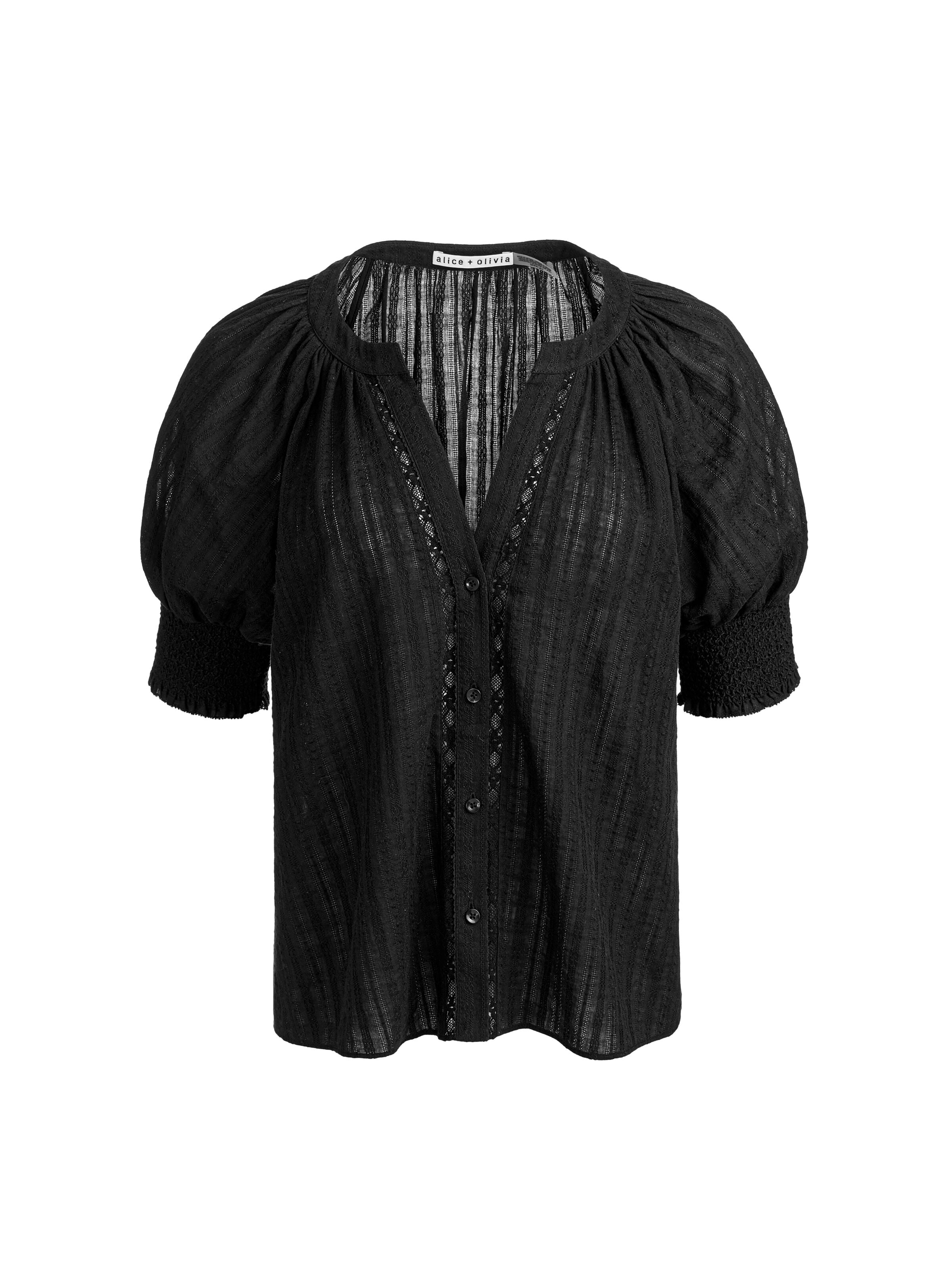 THALIA BUTTON DOWN BLOUSE-ALICE + OLIVIA