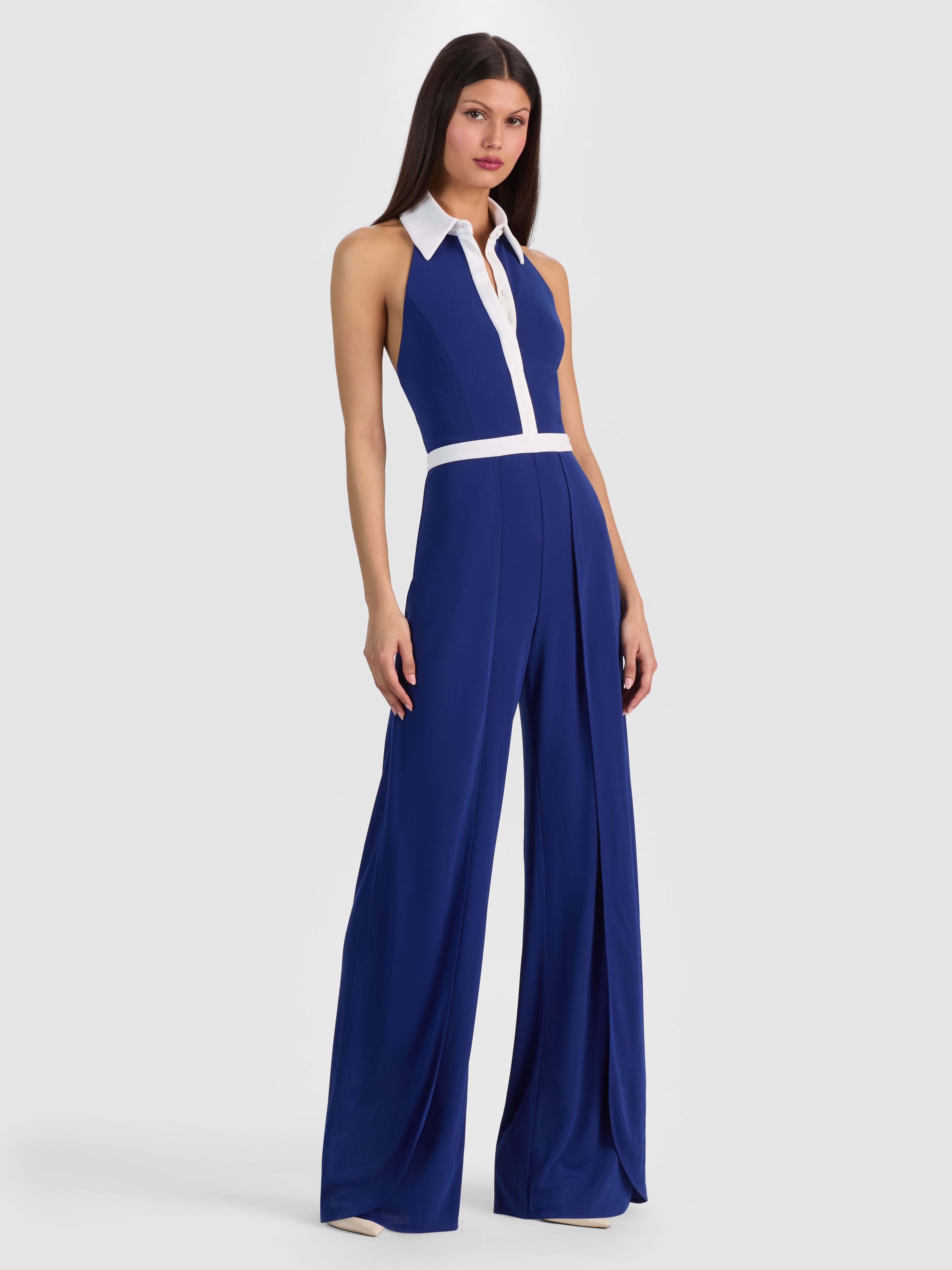 ALARA COLLARED JUMPSUIT-ALICE + OLIVIA