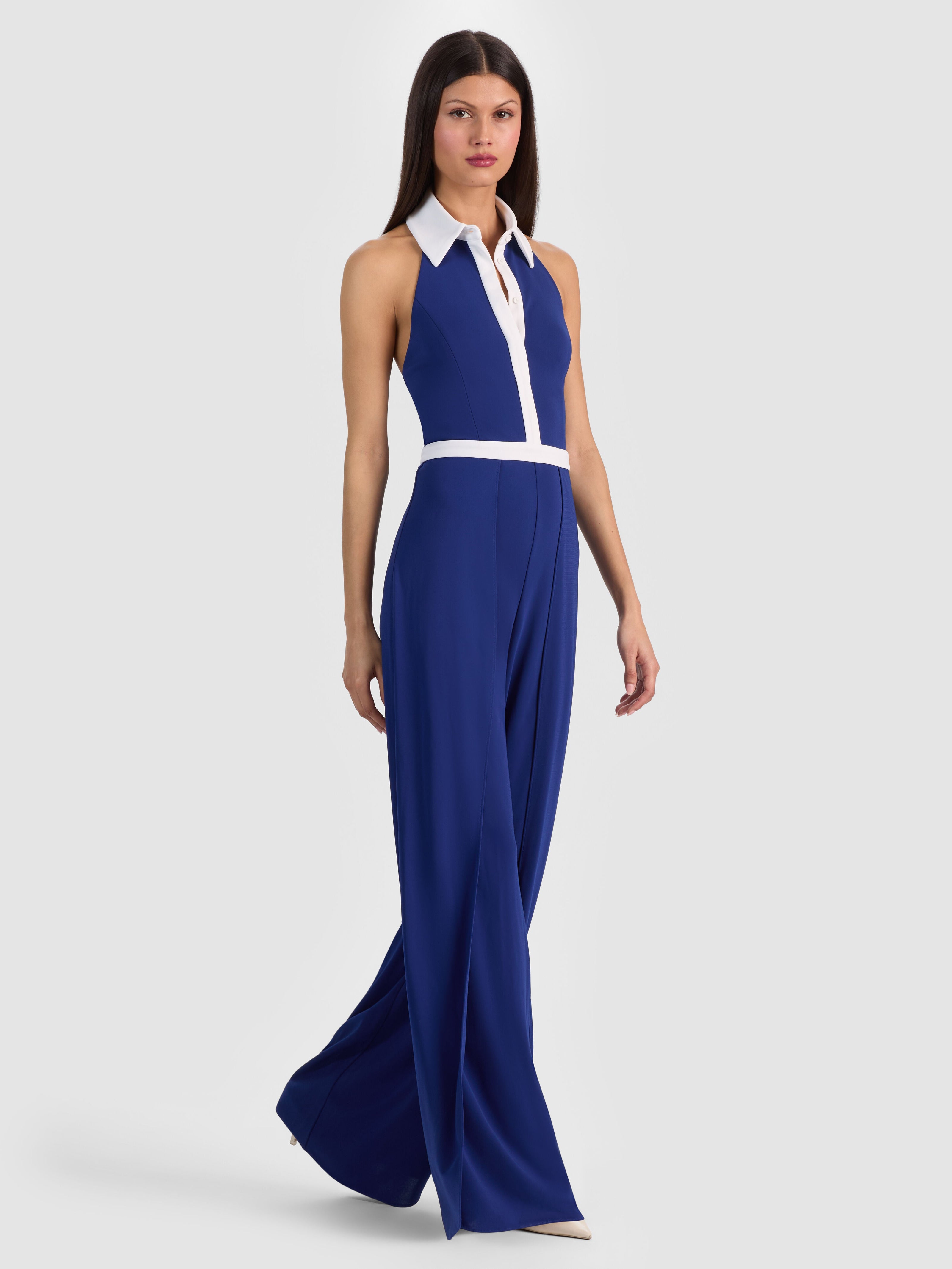 ALARA COLLARED JUMPSUIT-ALICE + OLIVIA