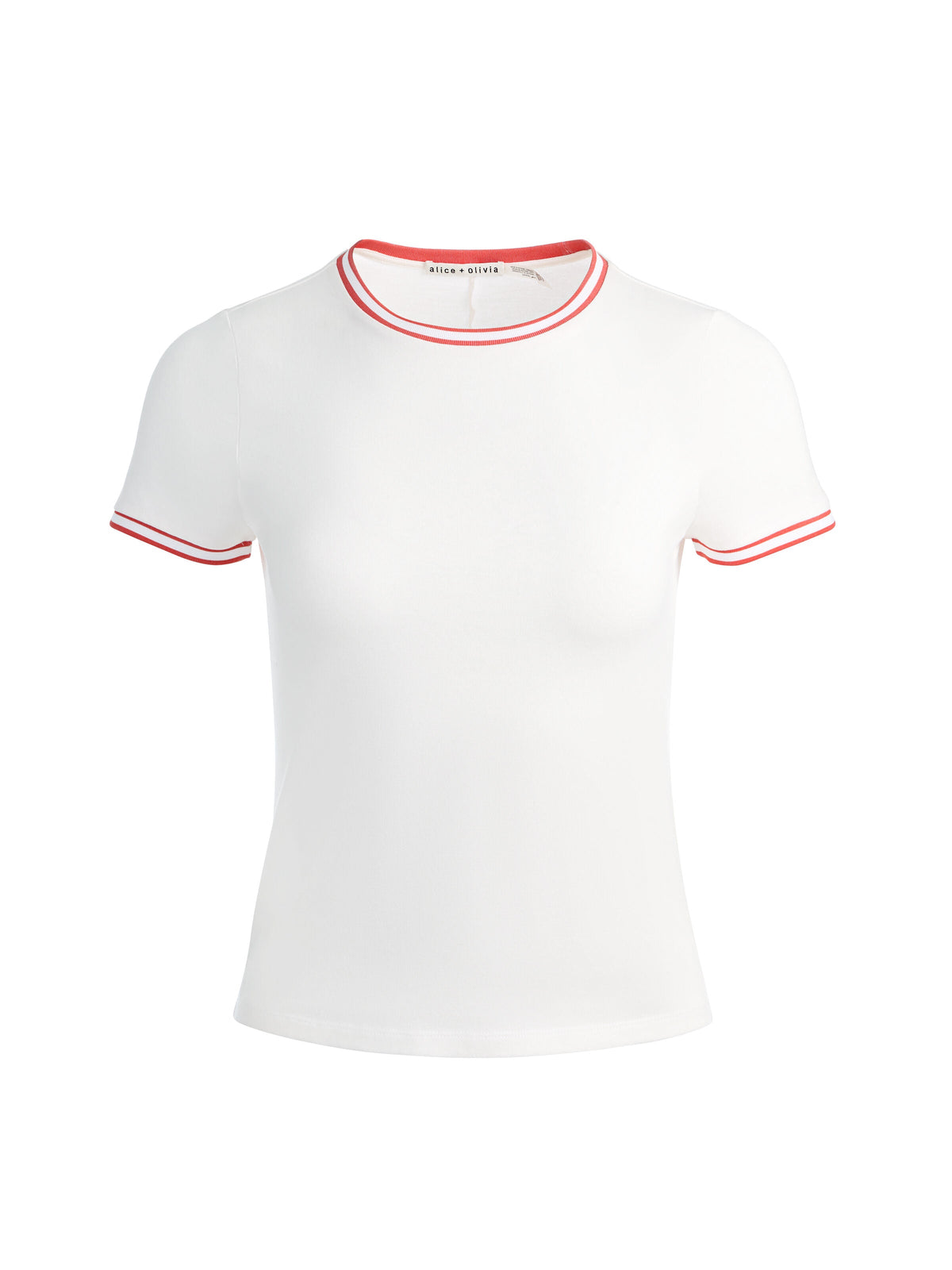 CINDY RINGER TEE - OFF WHITE/CHILI PEPPER