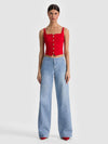 KELCEY BUTTON FRONT TOP-ALICE + OLIVIA