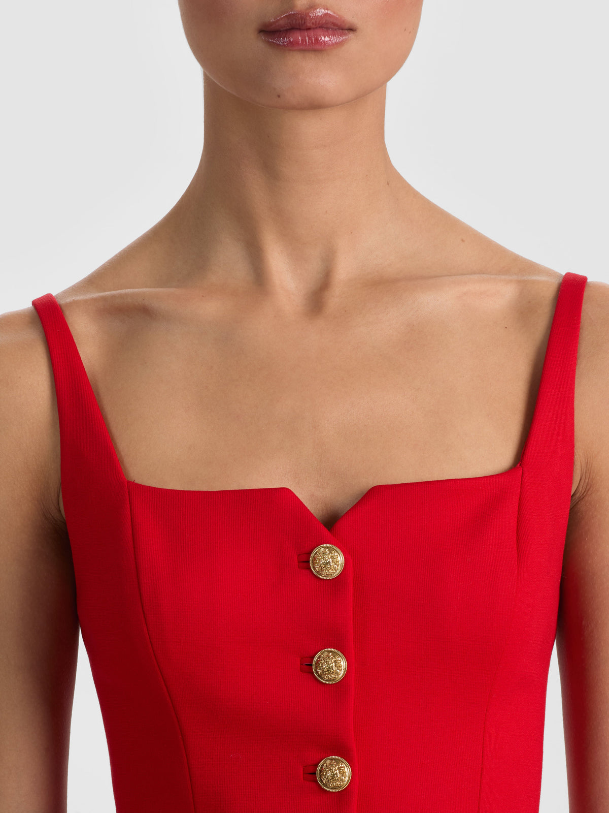 KELCEY BUTTON FRONT TOP-ALICE + OLIVIA