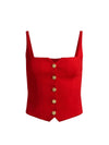 KELCEY BUTTON FRONT TOP-ALICE + OLIVIA
