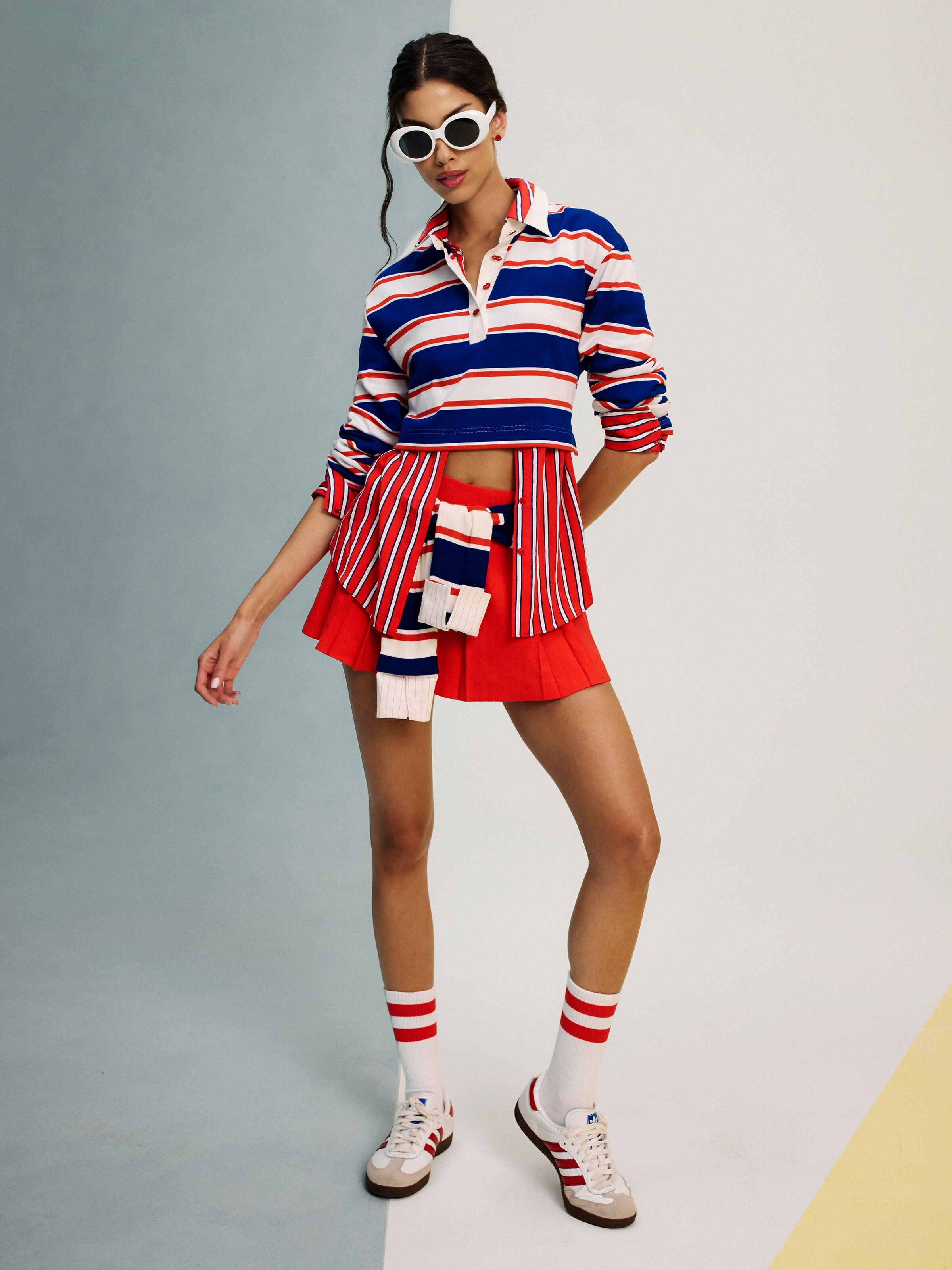 LYLE RUGBY POLO TOP-ALICE + OLIVIA