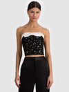 KATYA EMBELLISHED BOW TOP-ALICE + OLIVIA