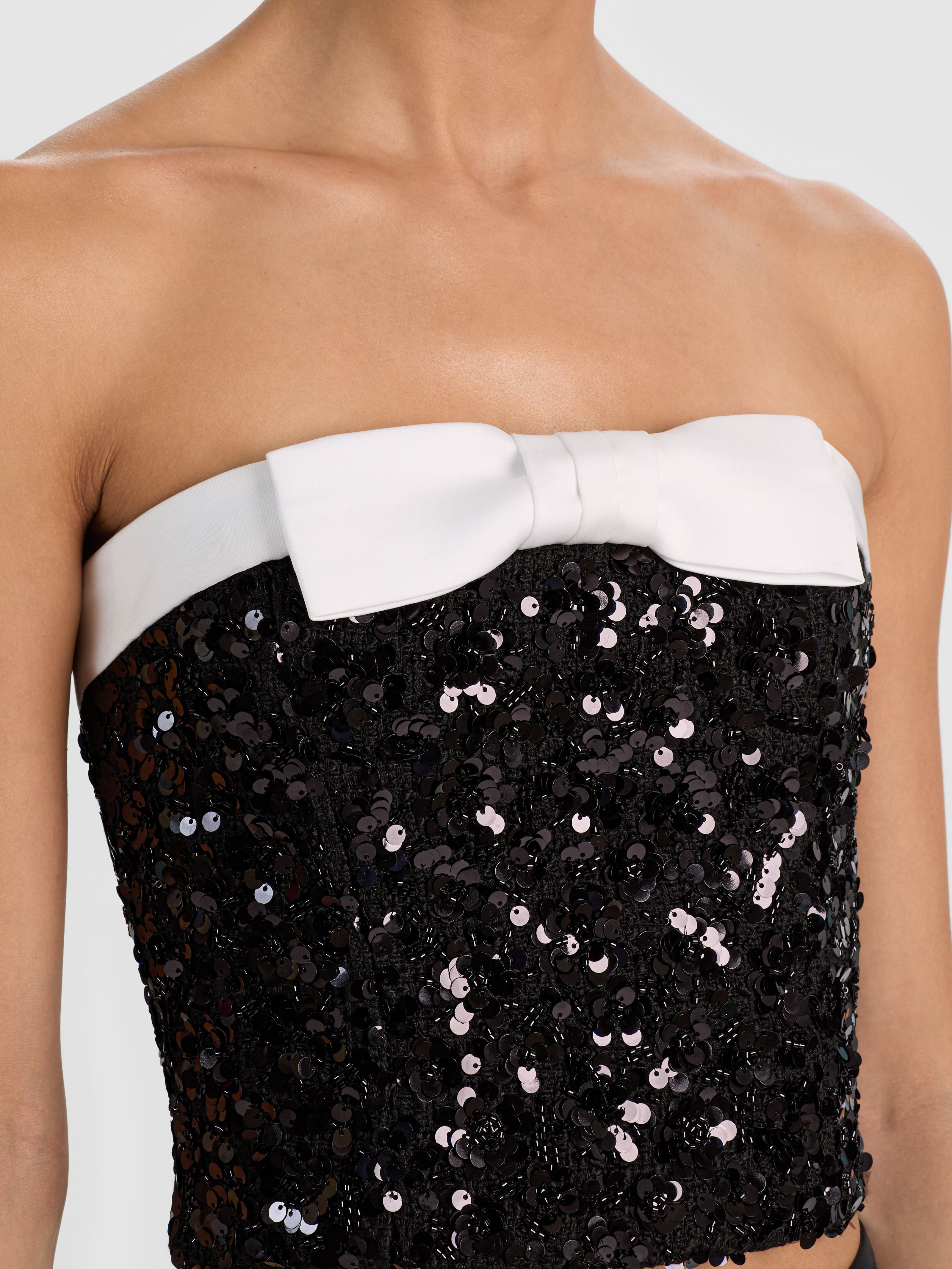 KATYA EMBELLISHED BOW TOP-ALICE + OLIVIA