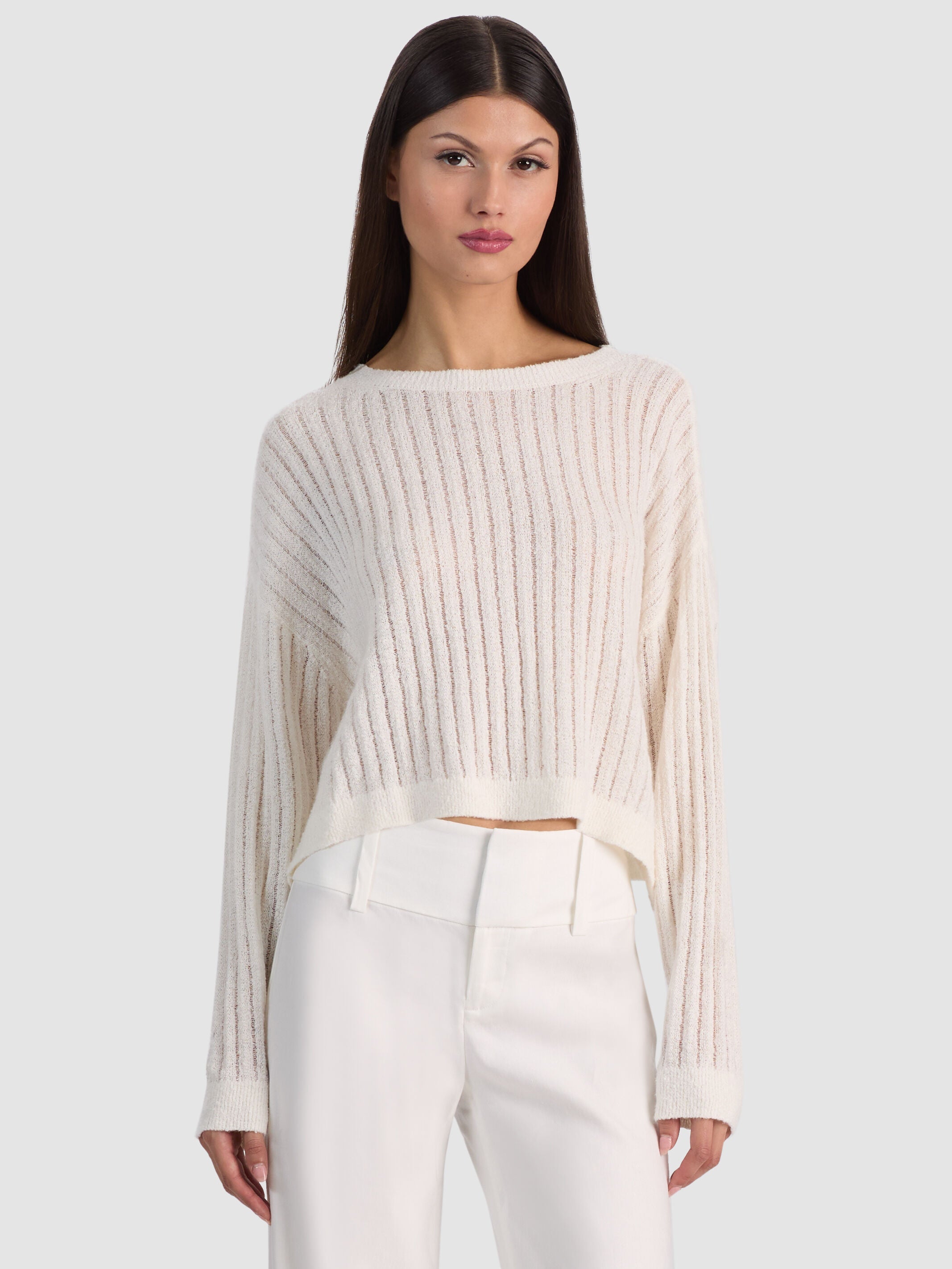 MITCHELL LIGHTWEIGHT PULLOVER-SOFT WHITE-ALICE + OLIVIA