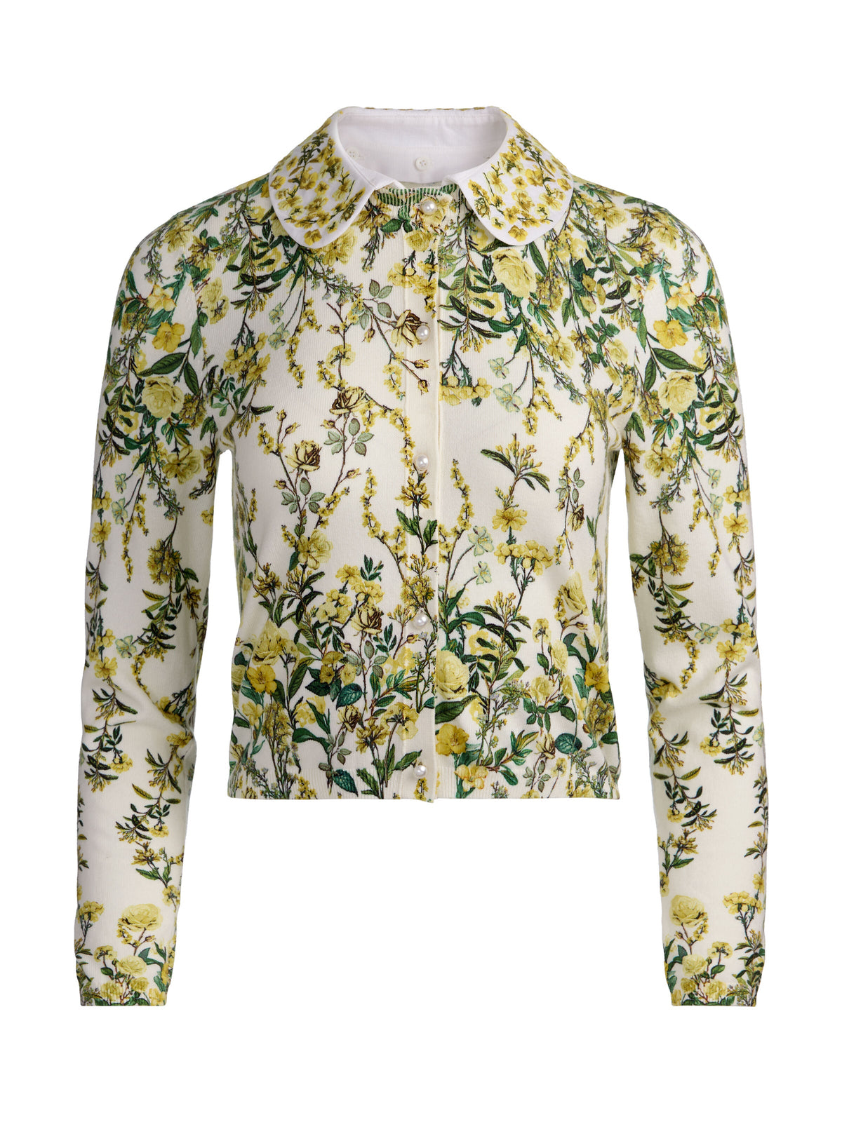 CARSON PRINTED CARDIGAN - FRESH AIR BUTTER