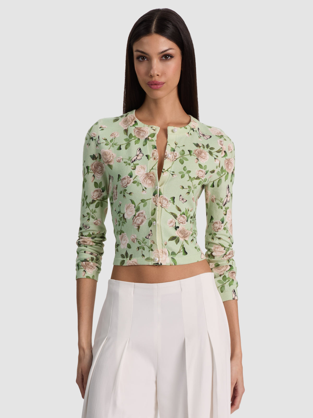 CARSON PRINTED CARDIGAN-ALICE + OLIVIA