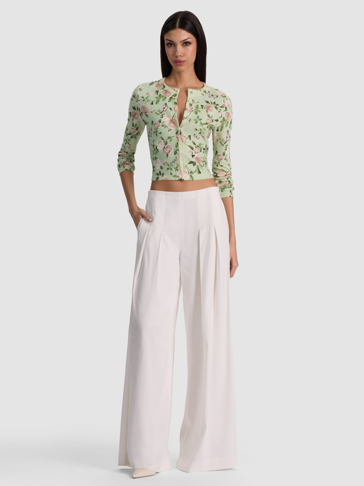 CARSON PRINTED CARDIGAN-ALICE + OLIVIA