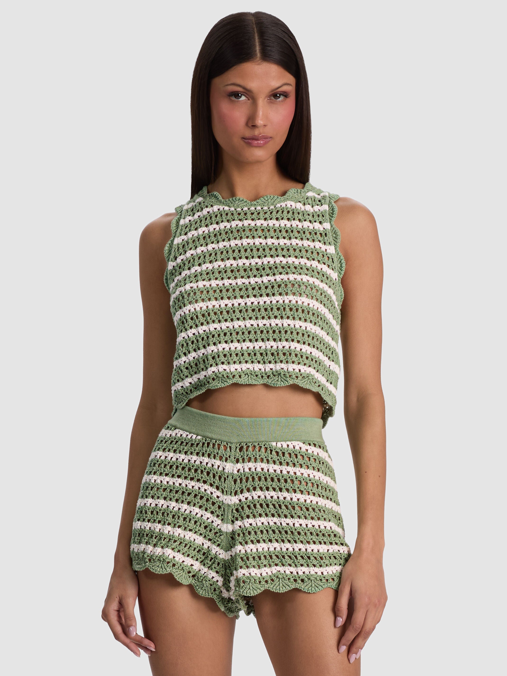 CIARA CROPPED POINTELLE PULLOVER-ALICE + OLIVIA