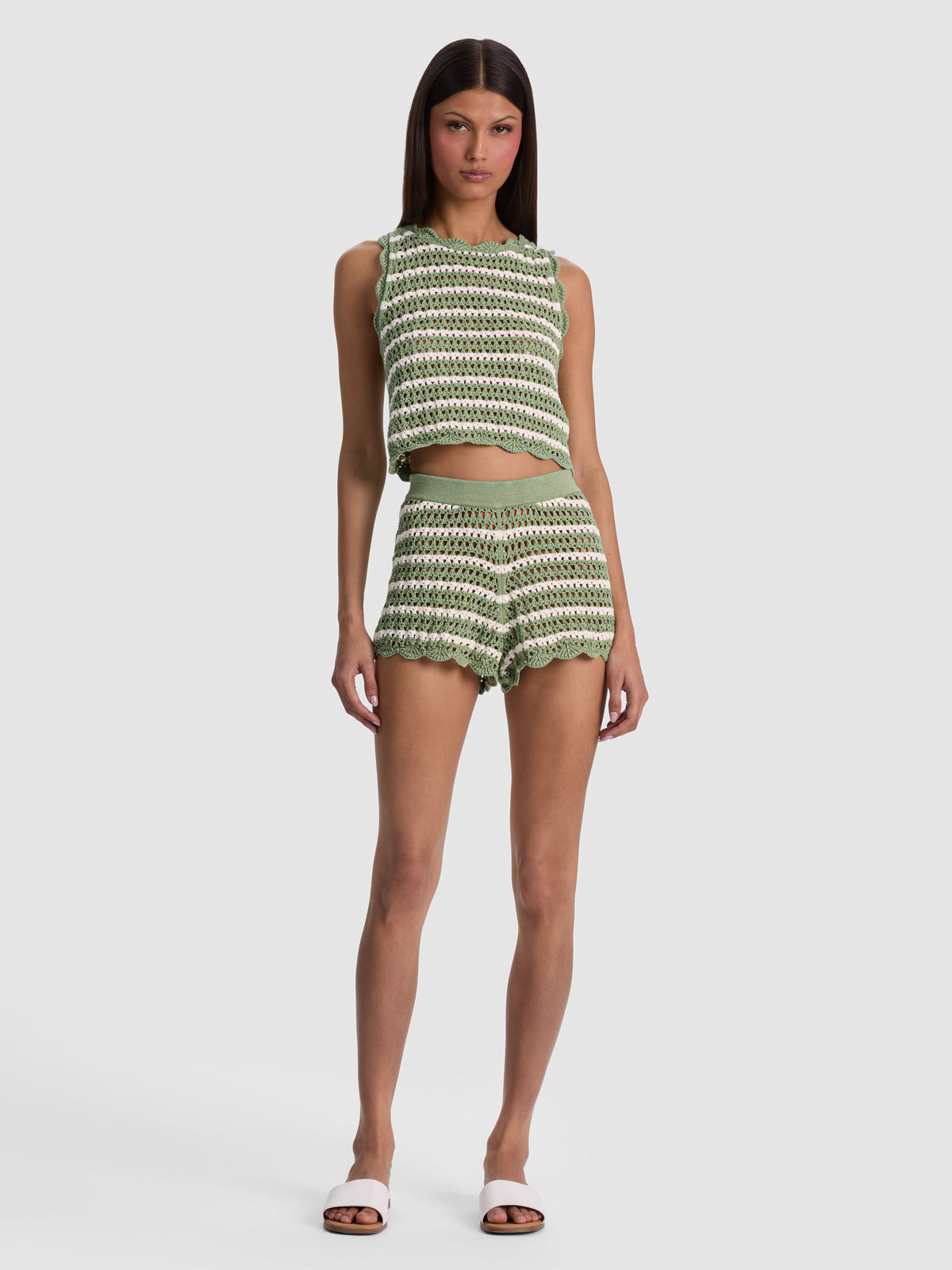 CIARA CROPPED POINTELLE PULLOVER-ALICE + OLIVIA