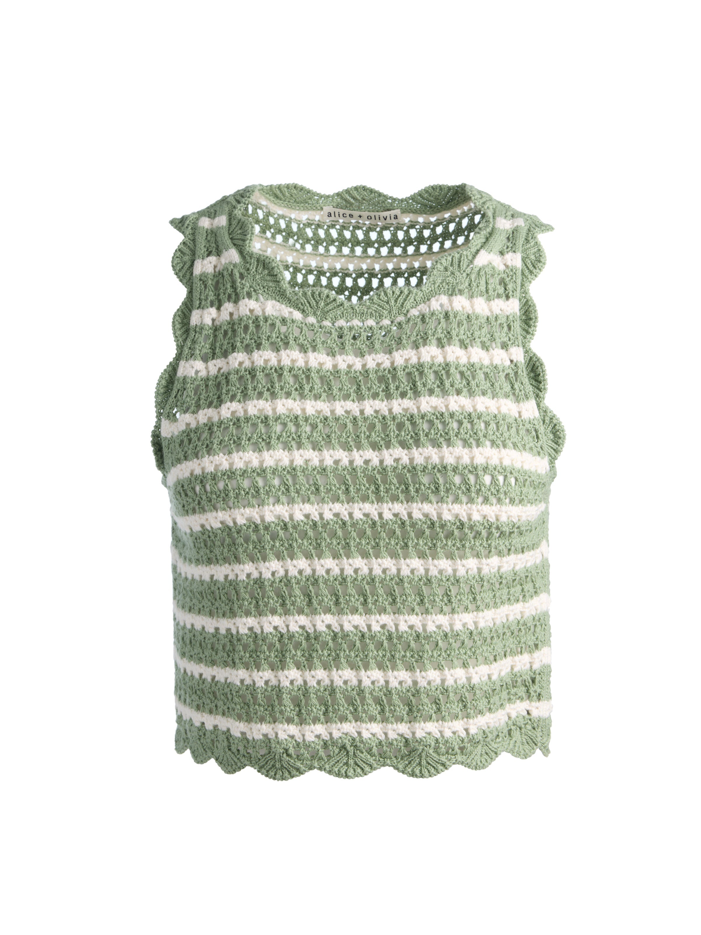 CIARA CROPPED POINTELLE PULLOVER-ALICE + OLIVIA