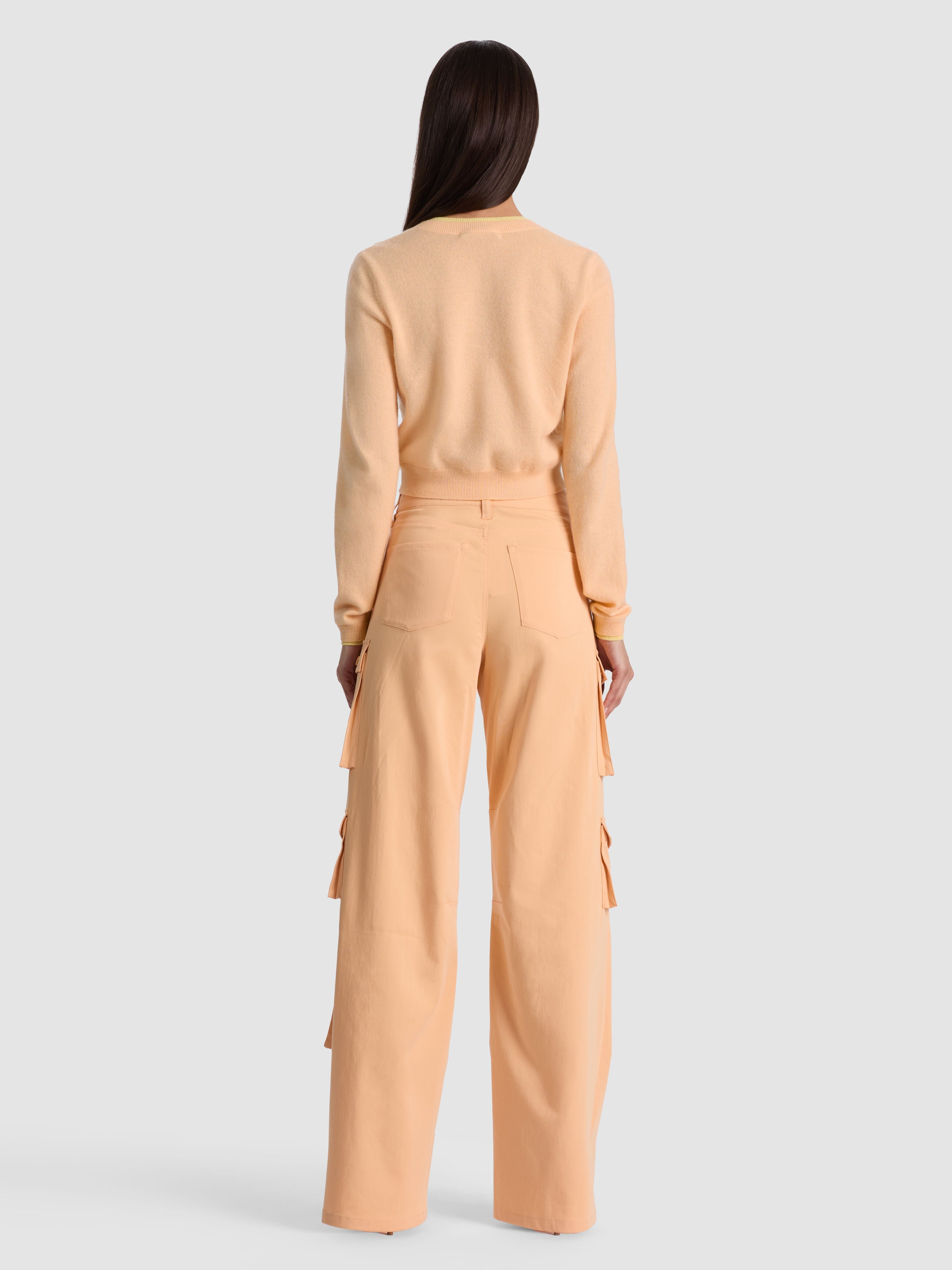 DOLLIE TWO TONE CASHMERE CARDIGAN-ALICE + OLIVIA