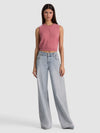 LOLY BUTTON FRONT CASHMERE VEST-DEEP ROSE-ALICE + OLIVIA