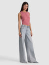 LOLY BUTTON FRONT CASHMERE VEST-DEEP ROSE-ALICE + OLIVIA
