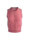 LOLY BUTTON FRONT CASHMERE VEST-DEEP ROSE-ALICE + OLIVIA
