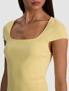 ANAIS RIBBED BABY TEE-BUTTER-ALICE + OLIVIA