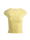 ANAIS RIBBED BABY TEE-BUTTER-ALICE + OLIVIA