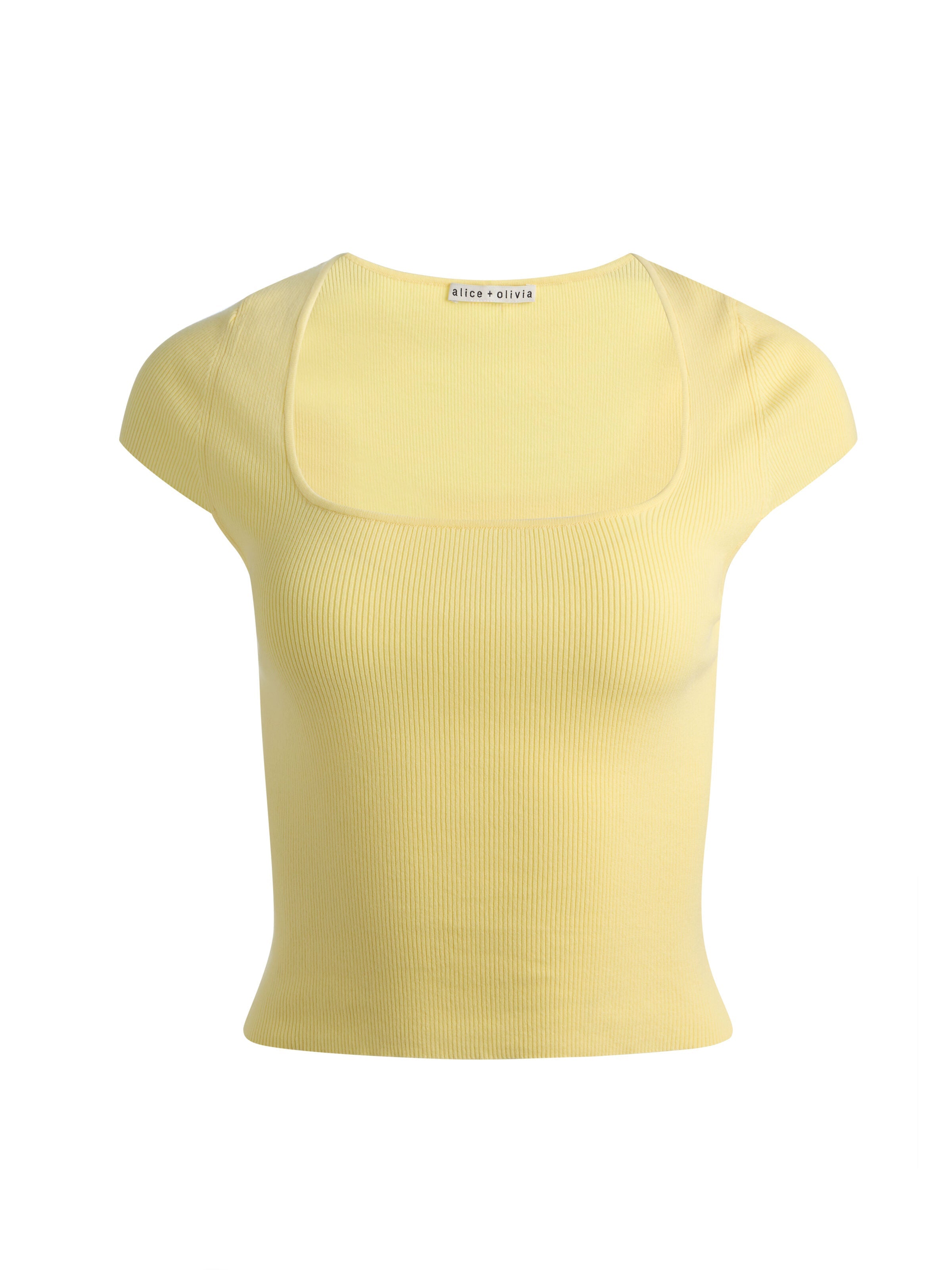 ANAIS RIBBED BABY TEE-BUTTER-ALICE + OLIVIA