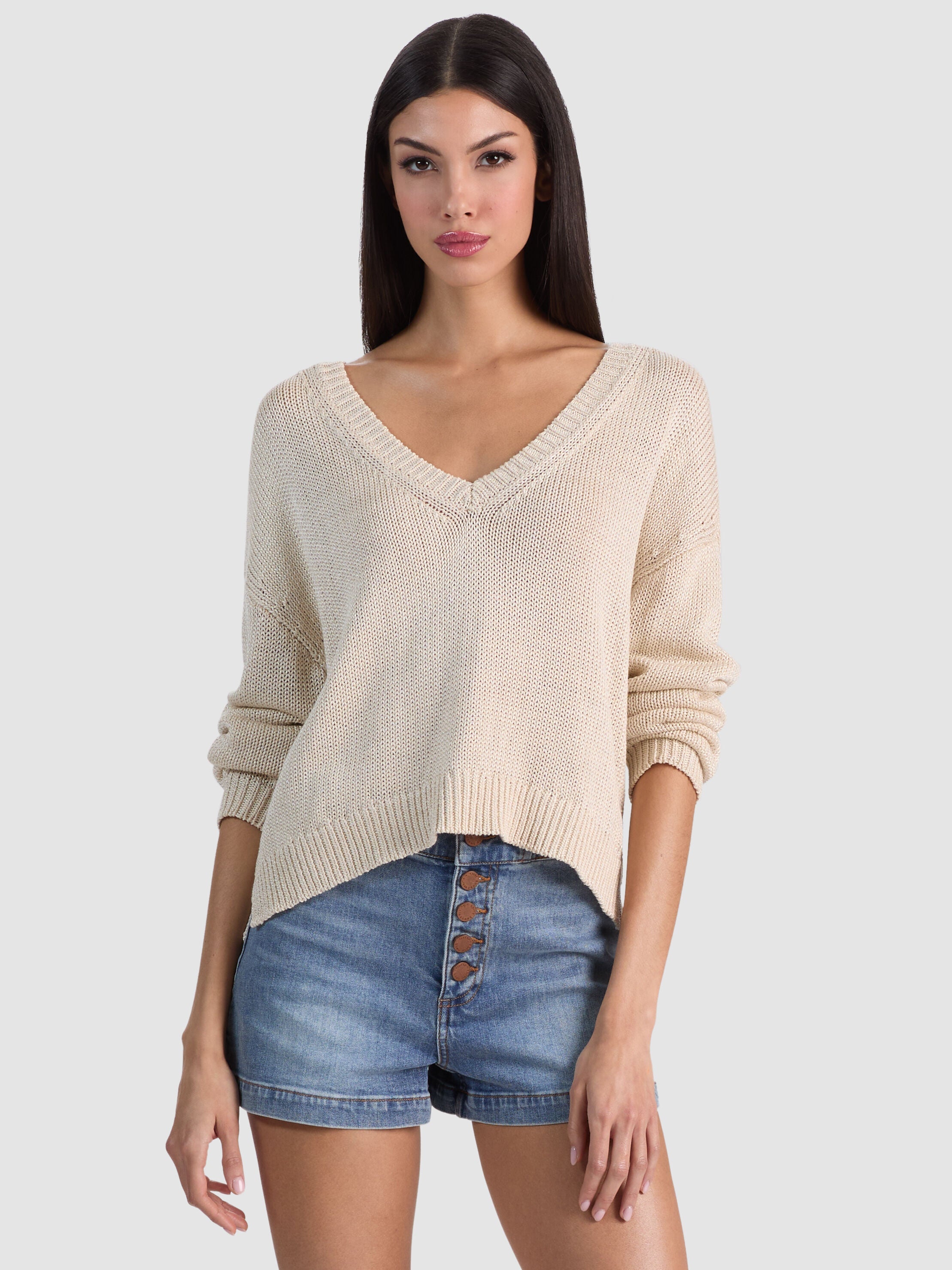 WILLIAMS PULLOVER-OATMEAL-ALICE + OLIVIA